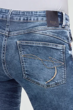 Jeans MI:LO Slim Fit distressed vintage blue