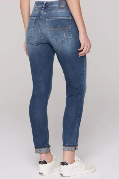 Jeans MI:RA Slim Fit blue vintage printed