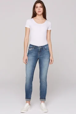 Jeans MI:RA Slim Fit blue vintage printed