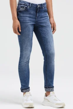 Jeans MI:RA Slim Fit blue vintage print | 26