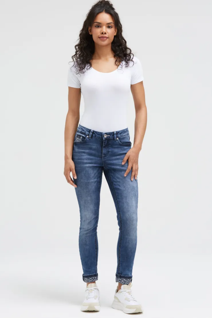 Jeans MI:RA Slim Fit blue vintage print | 26