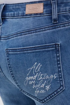 Jeans MI:RA Slim Fit mid blue printed