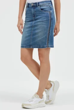 Jeansrock AN:NE dark blue used
