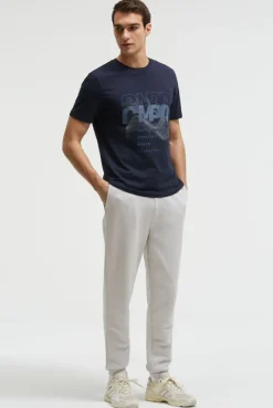 Jogger aus Heavy Jersey mit Twill-Struktur stone