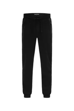 Jogginghose aus Interlock mit Seitentapes black | S
