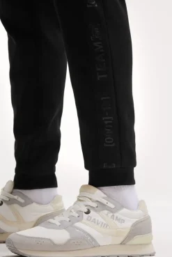Jogginghose aus Interlock mit Seitentapes black | S