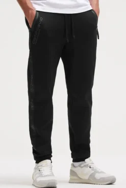 Jogginghose aus Interlock mit Seitentapes black | S