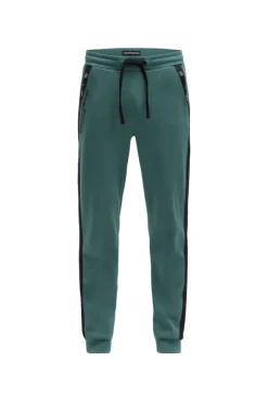Jogginghose aus Interlock mit Seitentapes petrol green