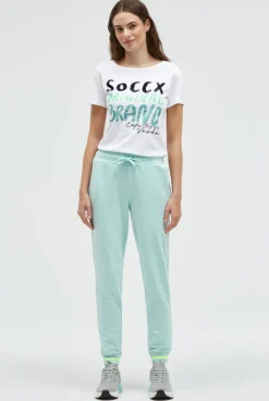 Jogginghose mit Bündchen-Details misty mint