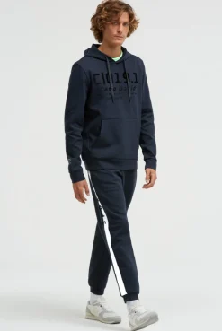 Jogginghose mit Logo-Tapes an den Seiten blue navy