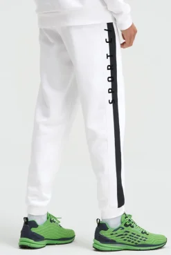 Jogginghose mit Logo-Tapes an den Seiten white