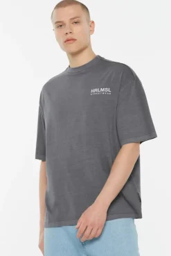 JO-HN T-Shirt Oversized printed asphalt