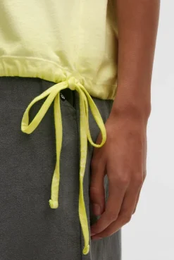Kapuzenshirt mit Artwork und Tunnelzugband vivid lemon