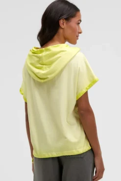 Kapuzenshirt mit Artwork und Tunnelzugband vivid lemon