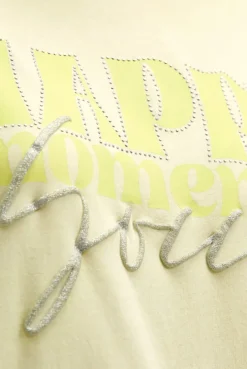 Kapuzenshirt mit Artwork und Tunnelzugband vivid lemon