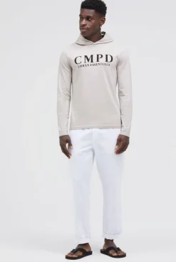 Kapuzenshirt mit CMPD Print french grey