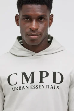 Kapuzenshirt mit CMPD Print french grey