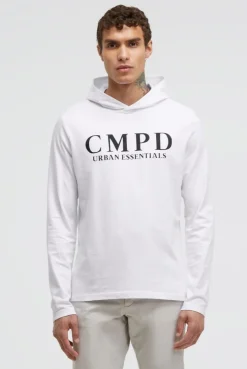 Kapuzenshirt mit CMPD Print opticwhite