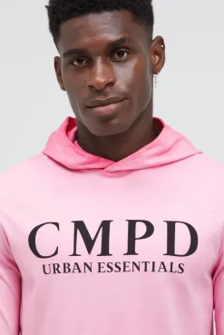 Kapuzenshirt mit CMPD Print summer pink
