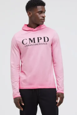 Kapuzenshirt mit CMPD Print summer pink