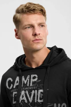 Kapuzenshirt mit Frontprint black