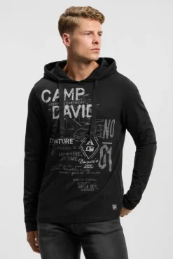 Kapuzenshirt mit Frontprint black
