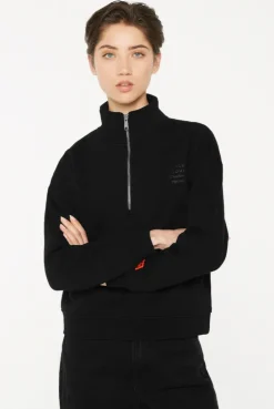 KAY-LA Troyer-Sweatshirt mit Back-Print black