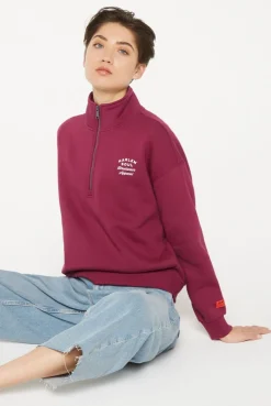 KAY-LA Troyer-Sweatshirt mit Back-Print grape