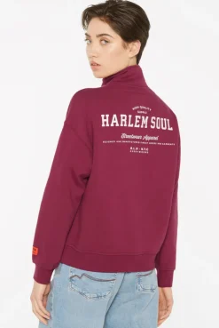 KAY-LA Troyer-Sweatshirt mit Back-Print grape