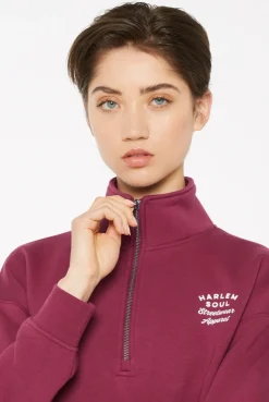 KAY-LA Troyer-Sweatshirt mit Back-Print grape