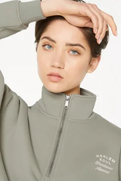 KAY-LA Troyer-Sweatshirt mit Back-Print sage | XL