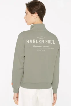 KAY-LA Troyer-Sweatshirt mit Back-Print sage | XL