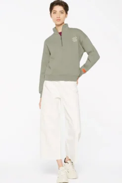 KAY-LA Troyer-Sweatshirt mit Back-Print sage | XL