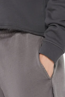 KE-LIS Cropped Hoodie asphalt