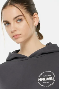 KE-LIS Cropped Hoodie asphalt