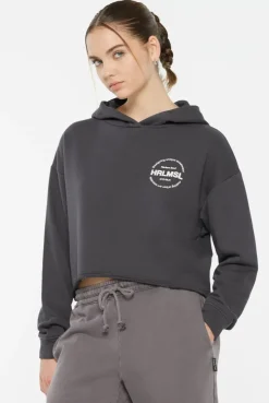KE-LIS Cropped Hoodie asphalt