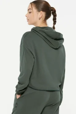 KE-LIS Cropped Hoodie dark green