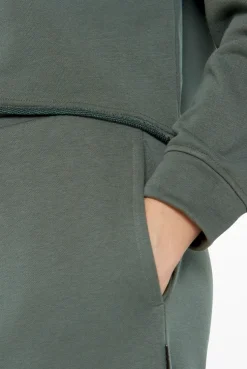 KE-LIS Cropped Hoodie dark green