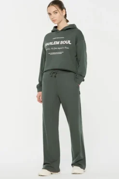 KE-LIS Cropped Hoodie dark green