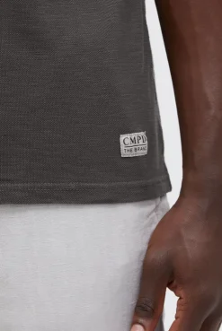 Kurzarmhemd aus Pikee im Polo-Stil pure anthra