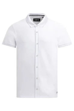 Kurzarmhemd aus Pikee im Polo-Stil opticwhite