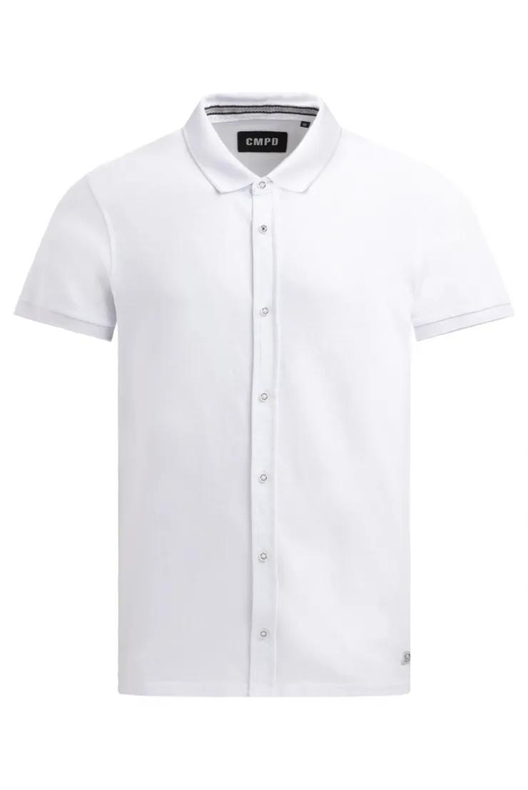 Kurzarmhemd aus Pikee im Polo-Stil opticwhite