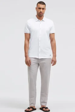 Kurzarmhemd aus Pikee im Polo-Stil opticwhite