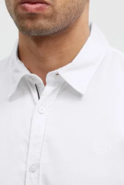 Kurzarmhemd mit filigraner Waffelstruktur opticwhite