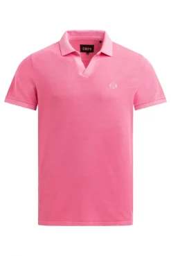 Kurzarmpolo aus Pikee mit Logostick summer pink