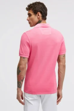 Kurzarmpolo aus Pikee mit Logostick summer pink