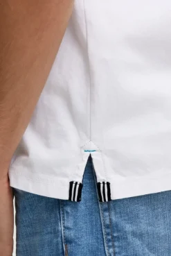 Kurzarmpolo mit Rücken-Print opticwhite