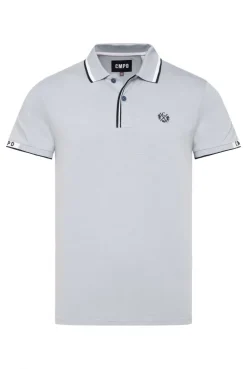 Kurzarmpolo mit Streifen-Details smokey mint