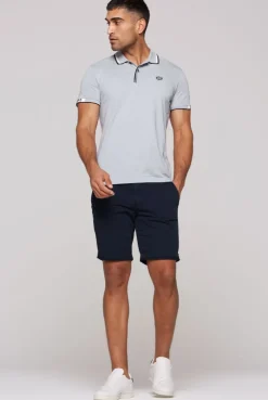 Kurzarmpolo mit Streifen-Details smokey mint
