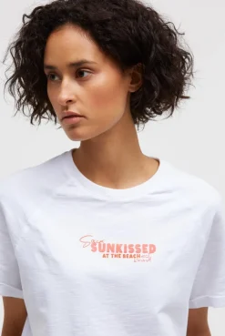 Kurzarm-Sweatshirt mit Back-Artwork opticwhite